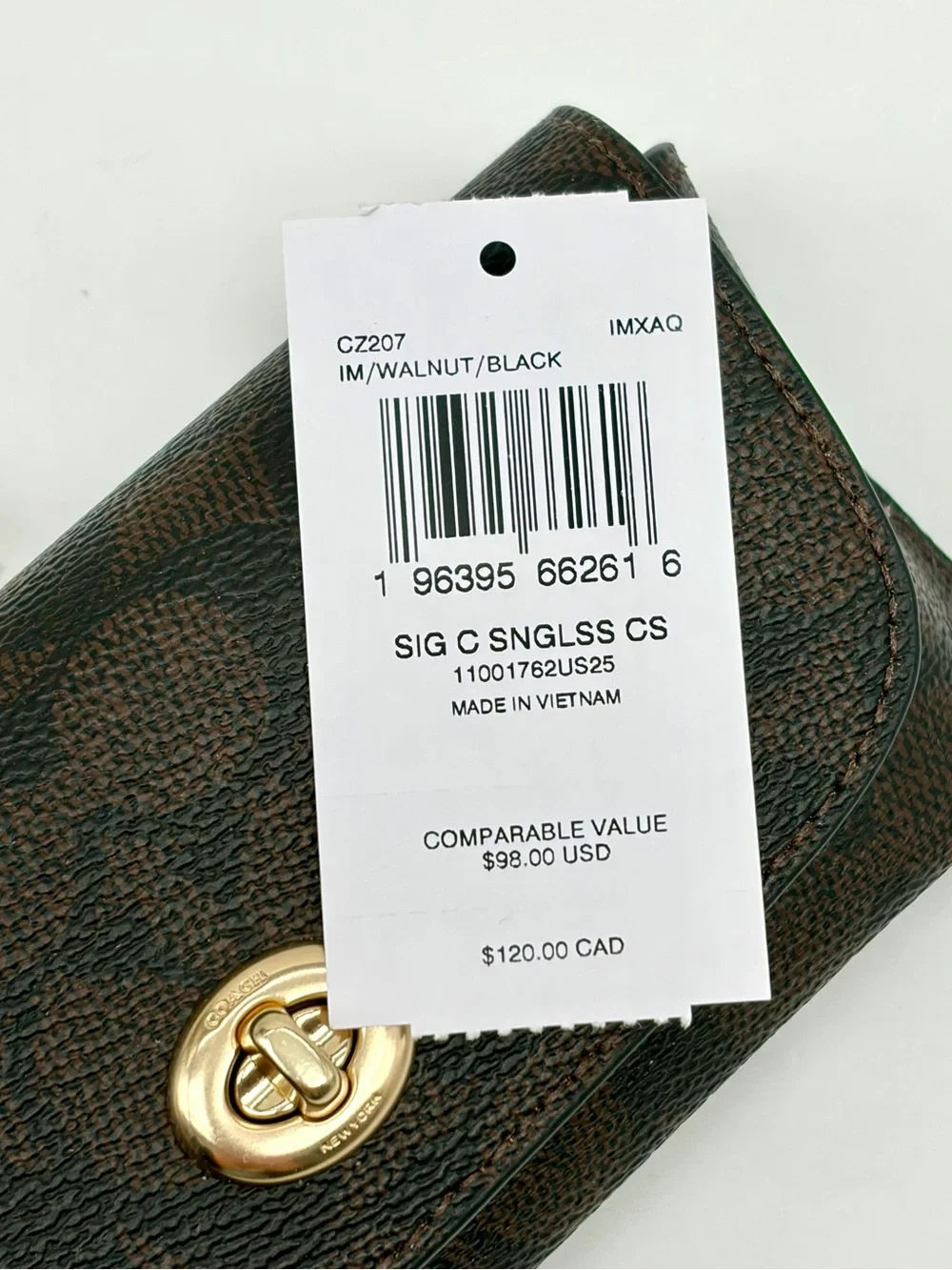 Coach Sunglass Case In Signature Canvas